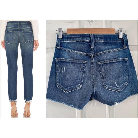 AMO Distressed Denim Jean Shorts - Picture 2 of 12